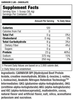 MuscleMeds Carnivor Beef Protein 2,038 kg Rindfleischprotein Isolat Chocolate