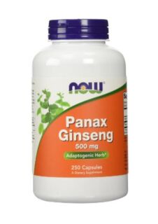 NOW Foods Panax Ginseng 500mg - 250 Capsules 5% Ginsenosides