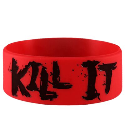 Rich Piana 5% Nutrition Wrist Band Red with Black "Love it Kill it"