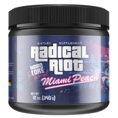 American Supps Radical Riot V3 Hardcore Version Pre Workout 340g Peach Ice Tea