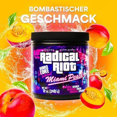 American Supps Radical Riot V3 Hardcore Version Pre Workout 340g Peach Ice Tea