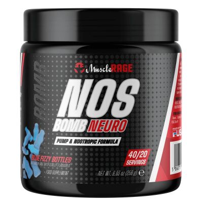Muscle Rage Nos Bomb Neuro 256g Strawberry Limeade EXP 07/24