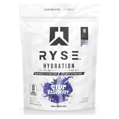 Ryse Supplements Hydration Sticks 16 Servings Blue Raspberry