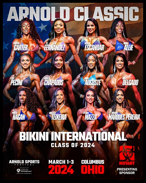 Arnold Classic 2024 Bikini International Teilnehmerinnen