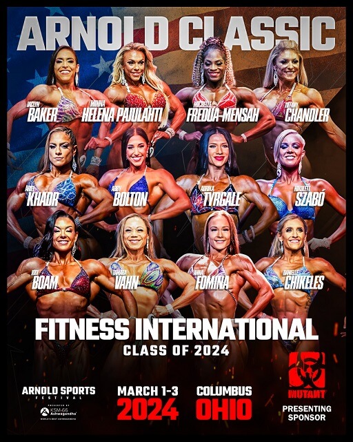 Arnold Classic 2024 Fitness International Teilnehmerinnen