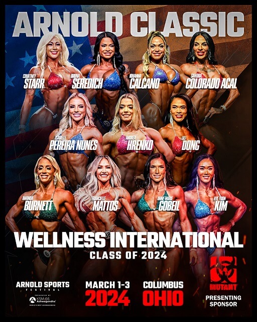 Arnold Classic 2024 Wellness International Teilnehmerinnen