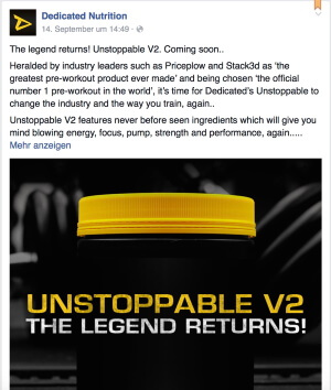 Dedicated Unstoppable 2015, Dedicated Unstoppable V2 bestellen, Dedicated Unstoppable neue Version